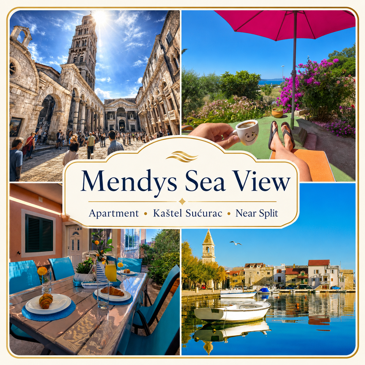 Mendys Sea View Apartment  - your daily base for exploring Dalmatia. One day trips - Mamma mia II filming location, Plitvice lakes, Krka waterfalls, islands e.t.c